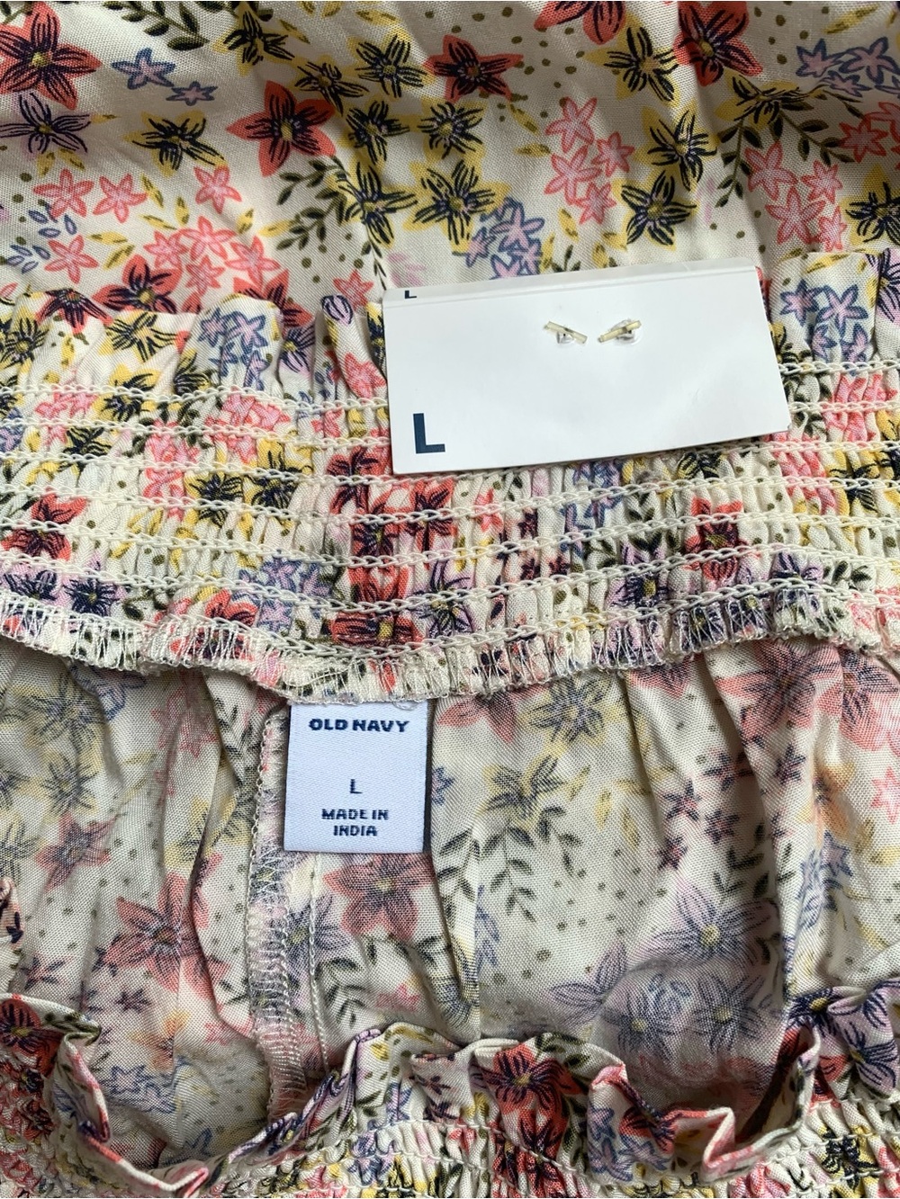 Old Navy NWT Floral Midi Skirt Large Rayon Pull On Boho Cottagecore - Picture 7 of 12